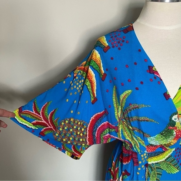 Farm Rio Tahiti Wrap Maxi Dress, Small - Picture 9 of 13